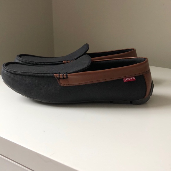 NEW Levi’s Comfort Navy Canvas Loafer Shoe - Picture 4 of 8